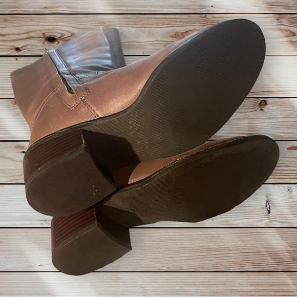 ** Tory Burch Brown Leather Knee High Riding Boots - Picture 8 of 9